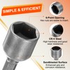 sourcing map 3pcs Hex Nut Driver Drills Bit 1/2" 6-Point