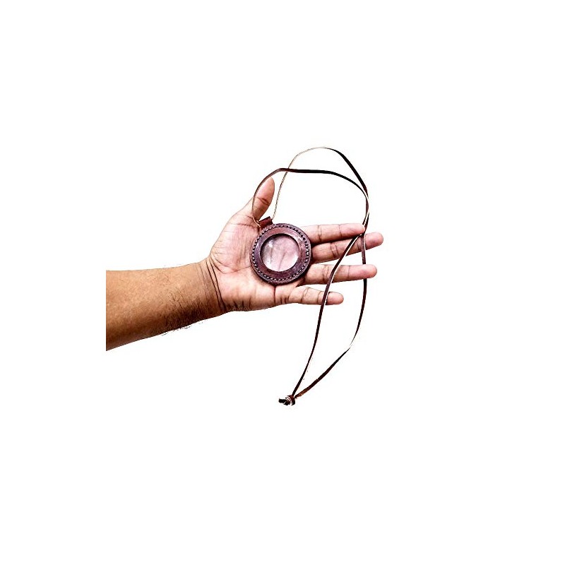 Nautical Replica Hub Magnifying Lens with Leather Holder Leather Rimmed