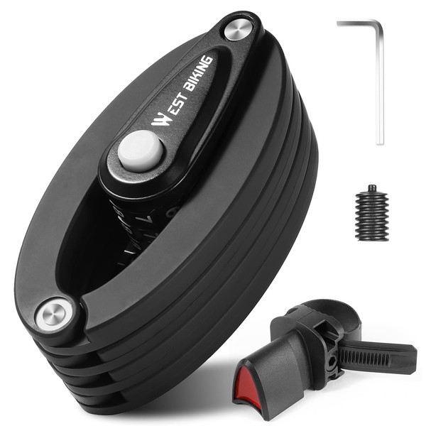CYCLESPEED Bike Foldable Bicycle Lock, 4-Digit Anti Theft Combination Security Level 6
