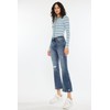 SALT TREE Miley High Rise Cropped Flare Jeans - Essential,