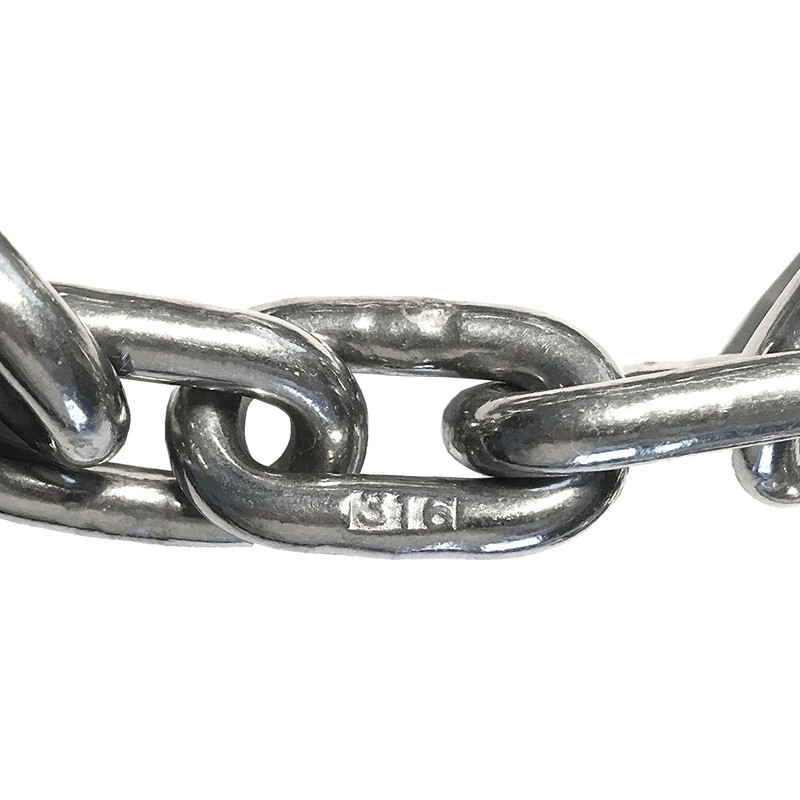 US STAINLESS Stainless Steel 316 Chain 5/16" (8mm) Chain (by
