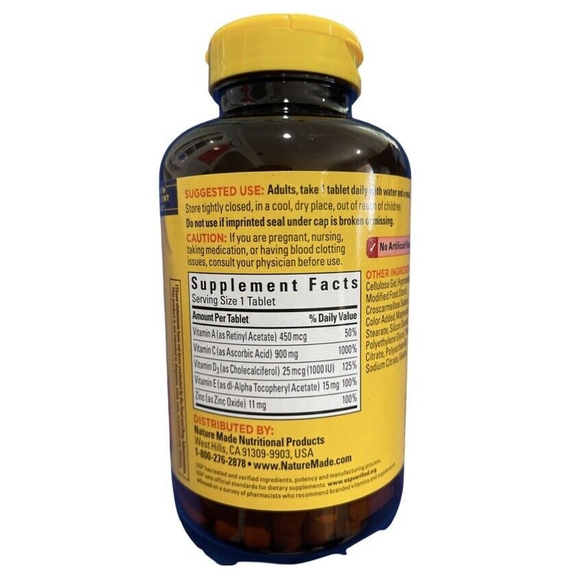 Nature Made Super C with Vitamin D3 & Zinc Supplement