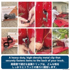 NACETURE Motorcycle Tie Down Anchor Hook Heavy Duty Stainless Steel 10 Pack - Dirt Bike Tie Down Strap Rings Accessories for Truck, Camper, Trailer, Truck Bed Tie Down Anchors