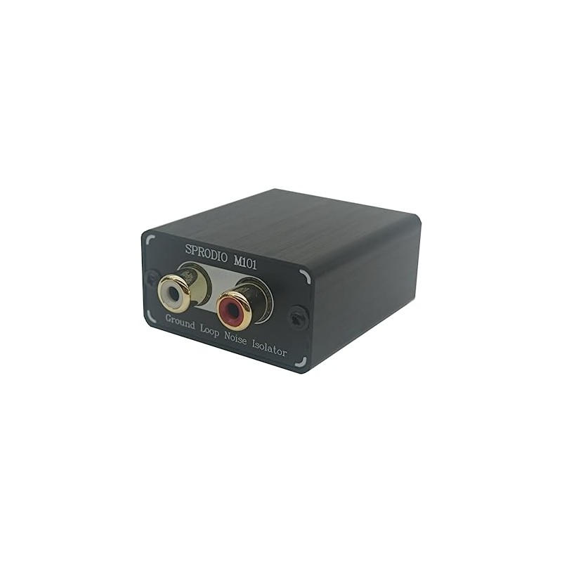 SPRODIO RCA Ground Loop Noise Filter Stereo Audio Noise Isolator
