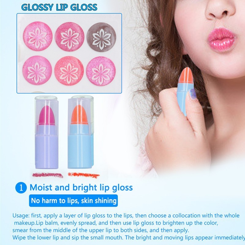 Pretend Makeup Play Set for Little Girls Lip Balm Nail