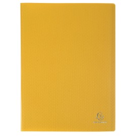 Exacompta 8549E Premium Display Folder Made of Opaque Plastic DIN A4 with 40 Transparent Pockets, 80 Views, Perfect for School and Office, Document Cover, Yellow