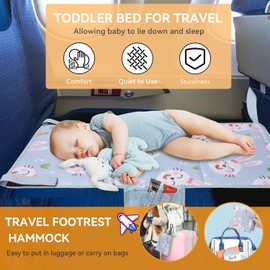 Toddler Airplane Bed, Airplane Seat Extender for Kids, Toddler Travel Essentials, Airplane Bed For Toddler, Toddler Airplane Travel Essentials, Baby Travel Essentials for Flying, Portable Plane Bed