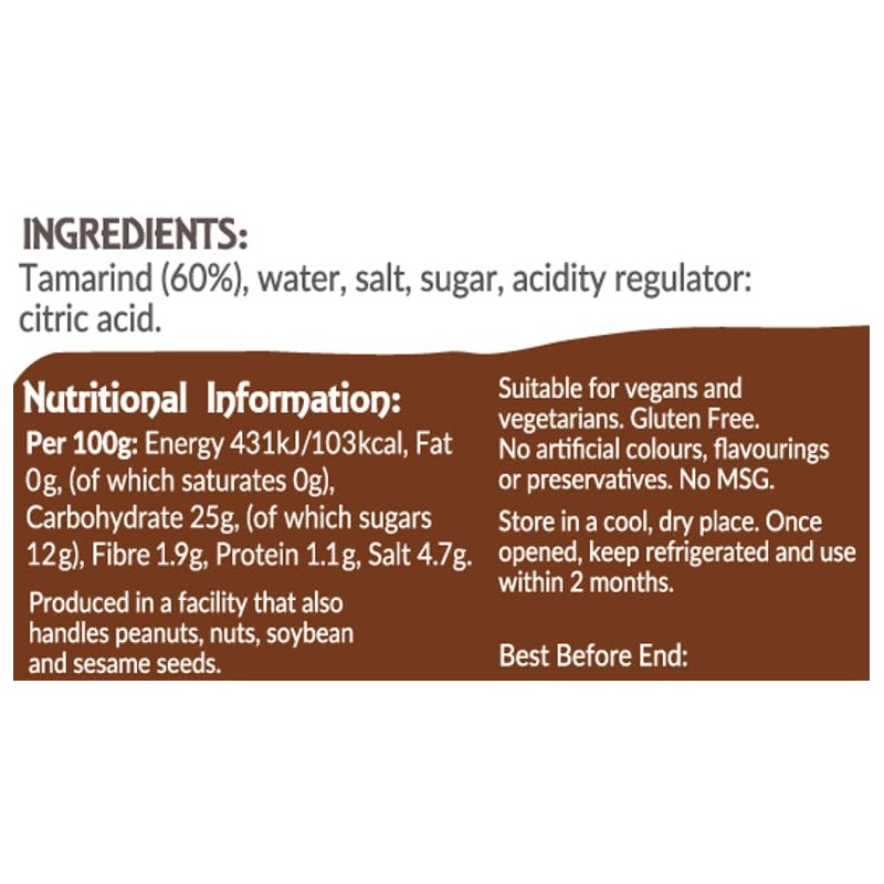 Thai Taste Tamarind Paste (Makham Piek) 130g - Pack of