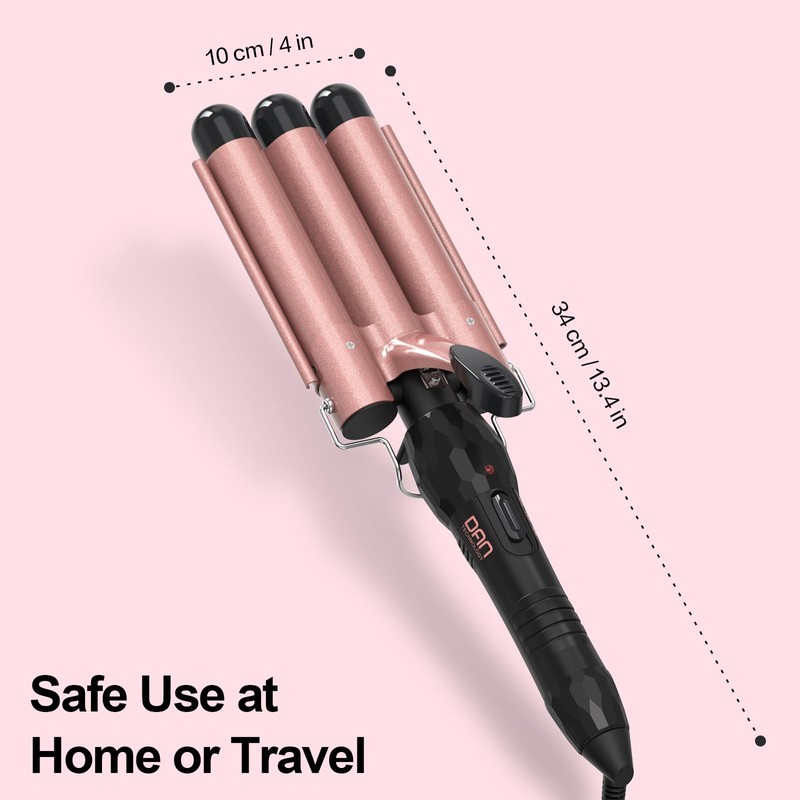 DAN Technology 3 Barrel Curling Iron Hair Crimper for Women,
