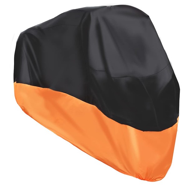 Luyao Motorcycle Cover for Harley Road Glide Ultra FLTRU FLTR Touring XXXL 180T Orange