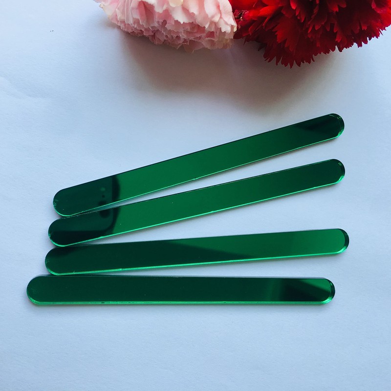 NUORUI 30 Pcs Reusable Acrylic Cakesicle Sticks, Mirror Popsicle Sticks