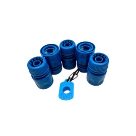 PBP Rubber Hose Connector Quick Release 5 Pack and Free Conkey A Quick Drain Down Hose Connector Key Karrie Carabiner for Convenient Storage