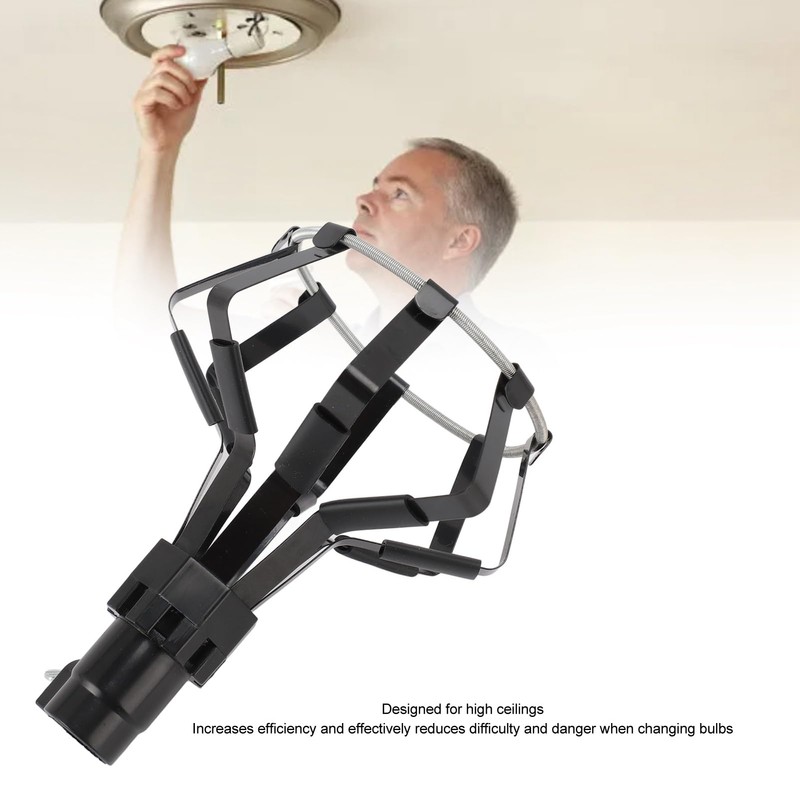 Hilitand High Ceiling Bulb Changer Plastic Basket Style for Recessed