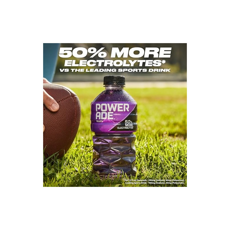 POWERADE Sports Drink Grape, 20 Ounce (Pack of 24)