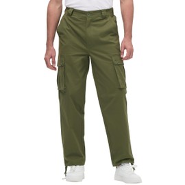 PaletteFit Cargo Pants for Men Baggy and Relaxed Fit Men's Casual Pants with 6 Pockets (Green XL)