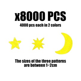 4 Packs of Confetti, Star and Moon Confetti, Glitter Confetti, Gold and Silver Sequins, Party Celebration Props, DIY Decoration