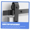 TEHAUX Flat Track Barn Door Stop Durable Zinc Alloy Sliding