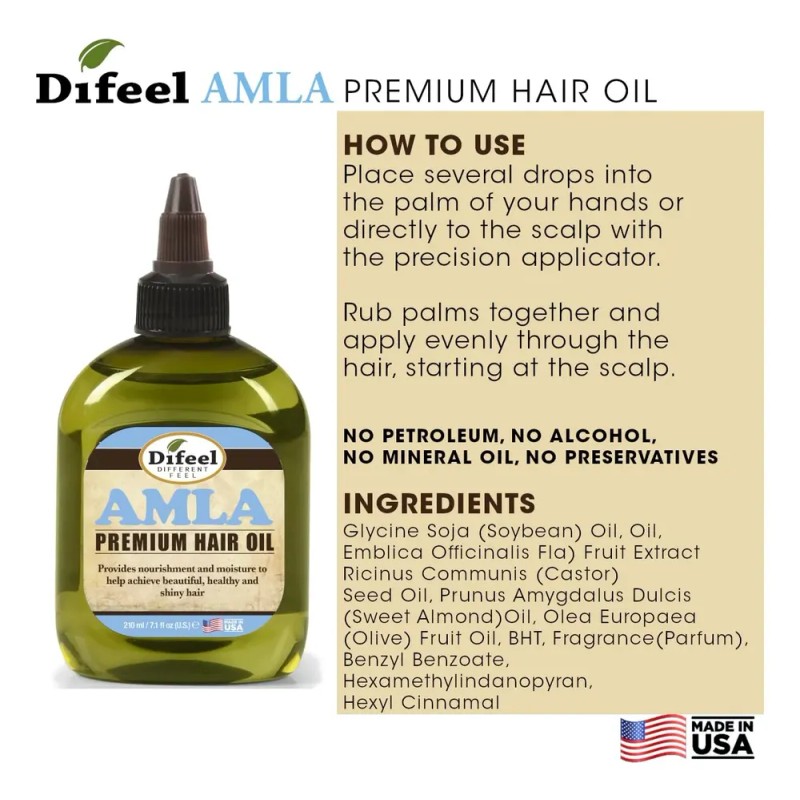 Aceite Para El Cabello Difeel Amla Premium 210 Ml Para