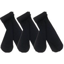 SENTELEGRI 3-Pack Girls Opaque Microfiber Tights Plain 60 Denier,Sizes 3-12 Years (7 Years, Black)