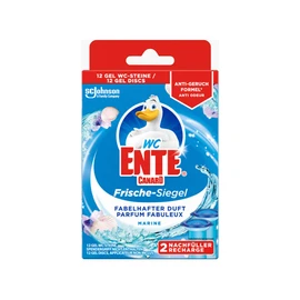 Toilet duck freshness seal, refill for the toilet stone made of gel, marine, pack of 5 (5 x 72 ml)