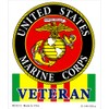 U.S. Marines Vietnam Veteran Sticker 3-1/4"X3-1/2"