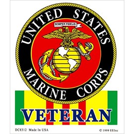 U.S. Marines Vietnam Veteran Sticker 3-1/4"X3-1/2"