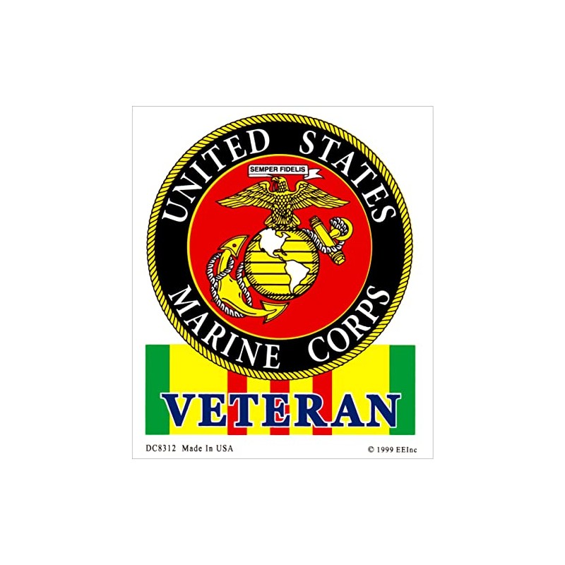U.S. Marines Vietnam Veteran Sticker 3-1/4"X3-1/2"