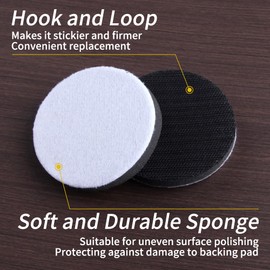 SPEEDWOX 3 Inch Soft Foam Layer Buffering Pad 5 Pack Hook and Loop Soft Sponge Cushion Buffer Pad