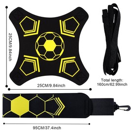 Soccer Training Belt Solo Soccer Kick Trainer Football Kick Trainer Soccer/Volleyball/Rugby Trainer Soccer Ball Practice Trainer Hands-Free Adjustable Solo Soccer Trainer Size 3,4,5,Kids and Adults