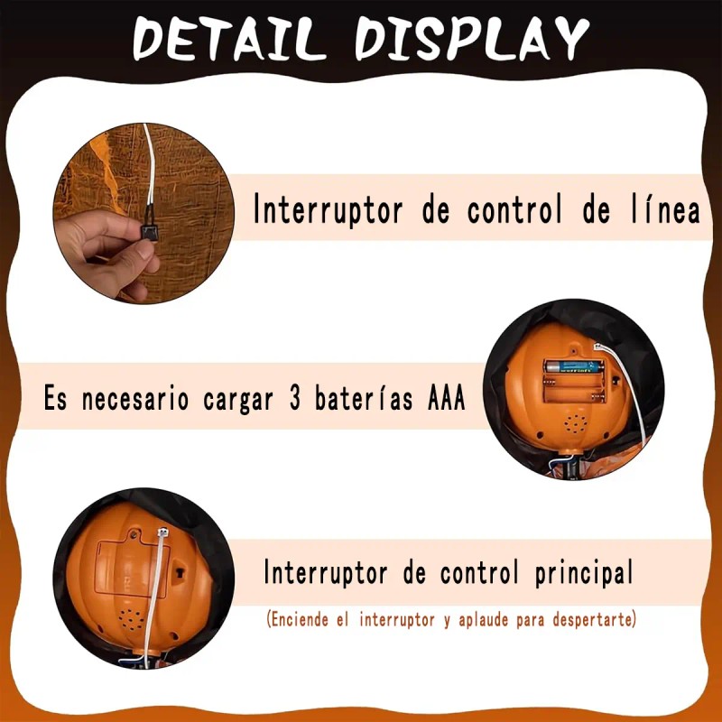 Fantasmas Colgante Luz Sonido Halloween Decoracion Exterior