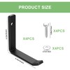 Pack of 4 Heavy Duty Wall Hooks, J Shape Garage