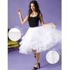 DRESSTELLS White Tulle Skirts for Women, A Line Elastic Waist