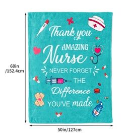 Nurse Gifts for Women Men, Nurse Appreciation Gifts, Nurses Week Gifts 2025 - Soft Inspirational Flannel Blanket for RN LPN Nursing Student Practitioner, Birthday Retirement Graduation Gift Ideas