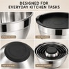 LMETJMA Stainless Steel Mixing Bowls Set of 5 - Durable