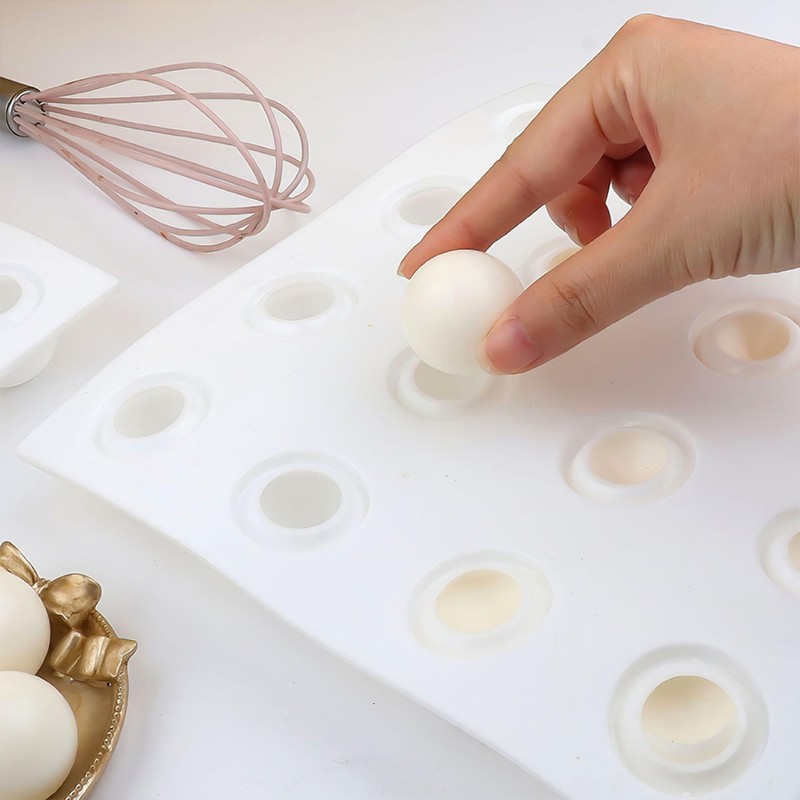 3D Silicone Sphere Molds,Sphere Chocolate Cookie Round Ball Mold