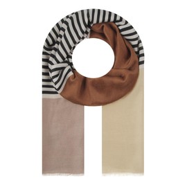 Majea - Women's Slim Neck Scarf, Thin Scarf, Fine Neckerchief, Summer Women's Scarf, Women's Stole (880060), Camel 3