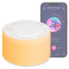 Alaoo White Noise Machine, Tragbare Baby-Einschlafhilfe, Einschlafhilfe mit 14 Geräuschen, Tragbare Bluetooth-Maschine mit weißem Rauschen, Geeignet für Babys, Erwachsene und Home-Offices