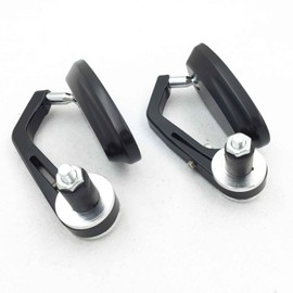 SMT-Black Silver 2X Adjustable Heavy Duty Street Bike Bar End Mirrors 7/8" Compatible With Bimmer SUZUK KAWASAK Buell Ducati [B01FD2Z6M6]