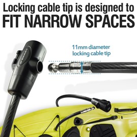 MARQUE Bike Lock with Key – 7FT 3/8” Straight Cable Locks with Keys, Anti-Theft Security Cable for Bicycles, Scooters, Kayaks, Paddle Boards, Gates