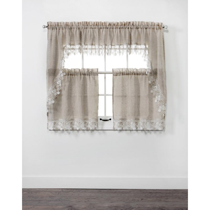 RENAISSANCE HOME FASHION Lillian Valance, 58" X 12", Linen