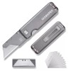 WORKPRO Premium Titanium Utility Knife CNC Unibody w/10 Extra Blades