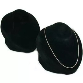 FindingKing 2 Necklace Bust Showcase Counter Black Jewelry Display