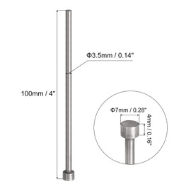 uxcell Straight Ejector Pins, 3.5mm (9/64") Dia. 65Mn Steel Round Tip Punch 100mm (4") Long for Mechanical Maintenance 10Pcs