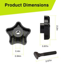 Handle Knob and Screw Bolt Kit, Compatible with Toro Lawn Mowers/Snow Blowers Repair Part 92-2260 & 106-4161, for Most Models Toro Recycler Lawn Mower Deck Parts