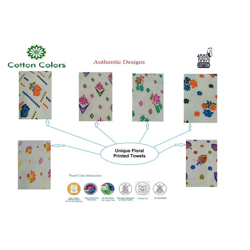 Cotton Colors Cotton Bath Towels (Set of 2, Multicolor)