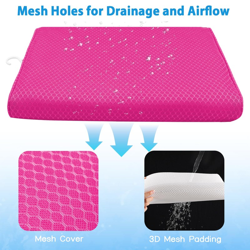AEROiVi Shower Seat Cushion for Shower Chairs, Transfer Benches in