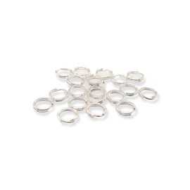 20pcs Sterling Silver Round Split Ring 5.0mm Jump Ring Connector for Charms and Jewelry Finding by CRAFT WIRE