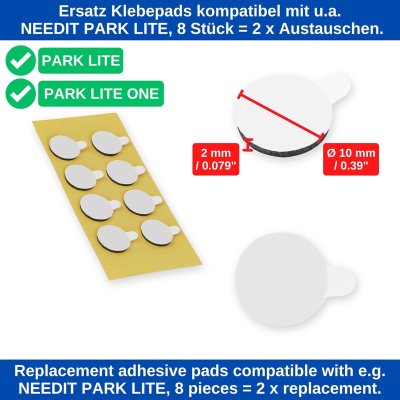 Your Day Mate Ersatz Klebepads, 8 Stck, kompatibel mit Needit