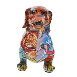 Alipis Colorful Modern Dachshund Statue Figurine Ornament for Home Office Decoration Puppy Decor Cute Collectible Craft for Animal Lovers