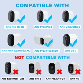 DIANMU Solar Panel Charger for Arlo Pro 5S 2K, Pro 4, Pro 3, Ultra 2, Ultra 2 XL, Pro 4 XL, Go 2 - with 13FT Magnetic Cable, 360° Adjustable Aluminum Alloy Mount (Not for Pro/Pro2/Essential) - 3 Pack